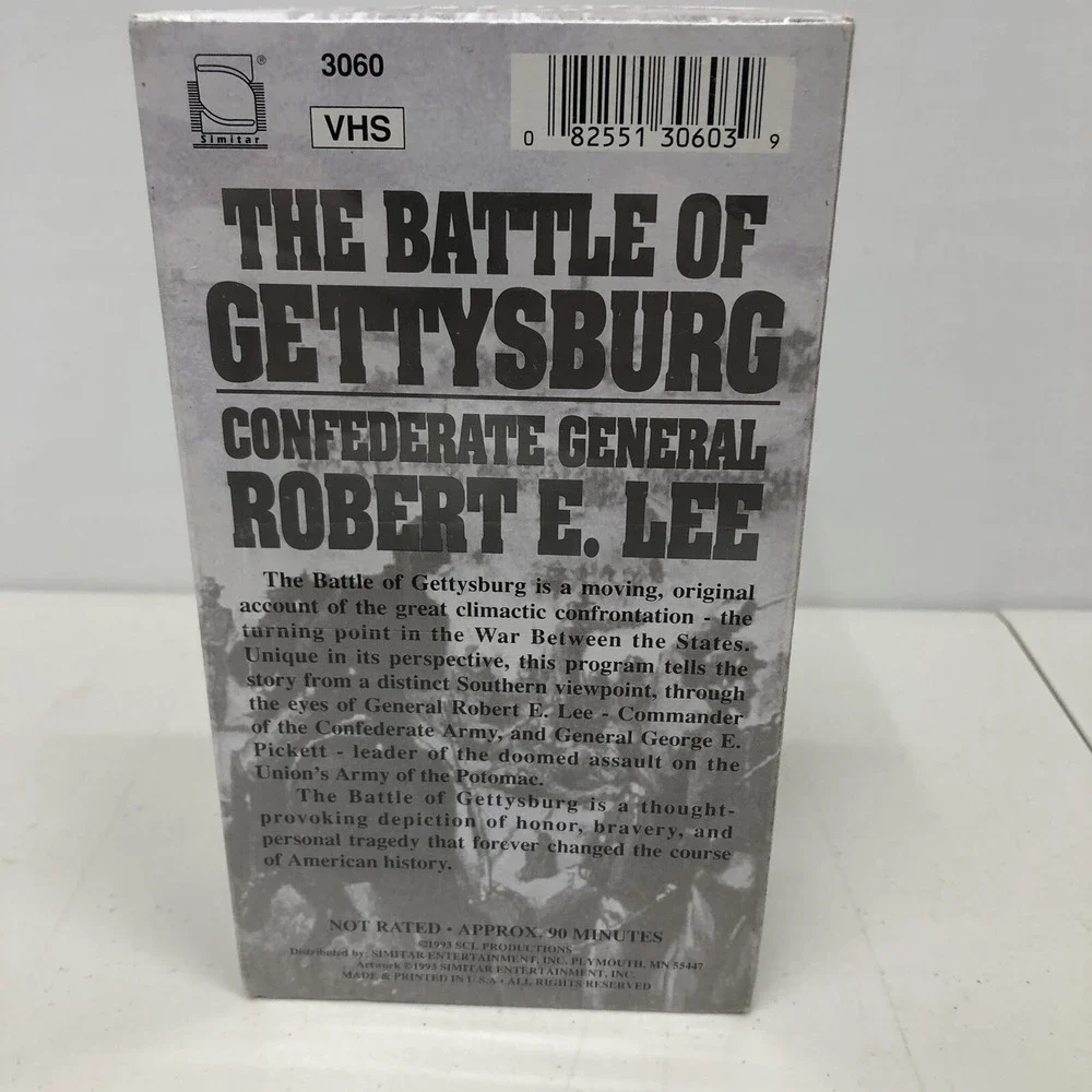 The Battle of Gettysburg: Confederate General Robert E. Lee (2-VHS, 1993) New‎